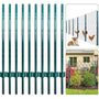 Thealyn U-Pfosten Set 10 Stück 121 cm Zaunpfosten aus verzinktem Stahl, U-Form für Gartenzäune und Tiergehege