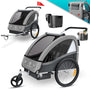 KESSER® Sport-RX 2in1 Kinderfahrradanhänger. Vielseitiger Fahrzeuganhänger mit Jogger-Set für 1-2 Kinder zum Transport.
