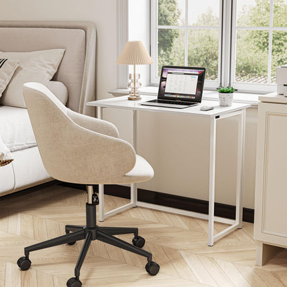 Dripex Klappbarer Schreibtisch Computertisch - 80x45cm Weiss