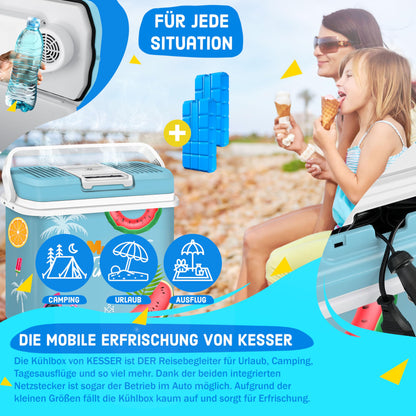 KESSER 24 Liter Elektro-Kühlbox – Kühlen/Wärmen 12V/230V