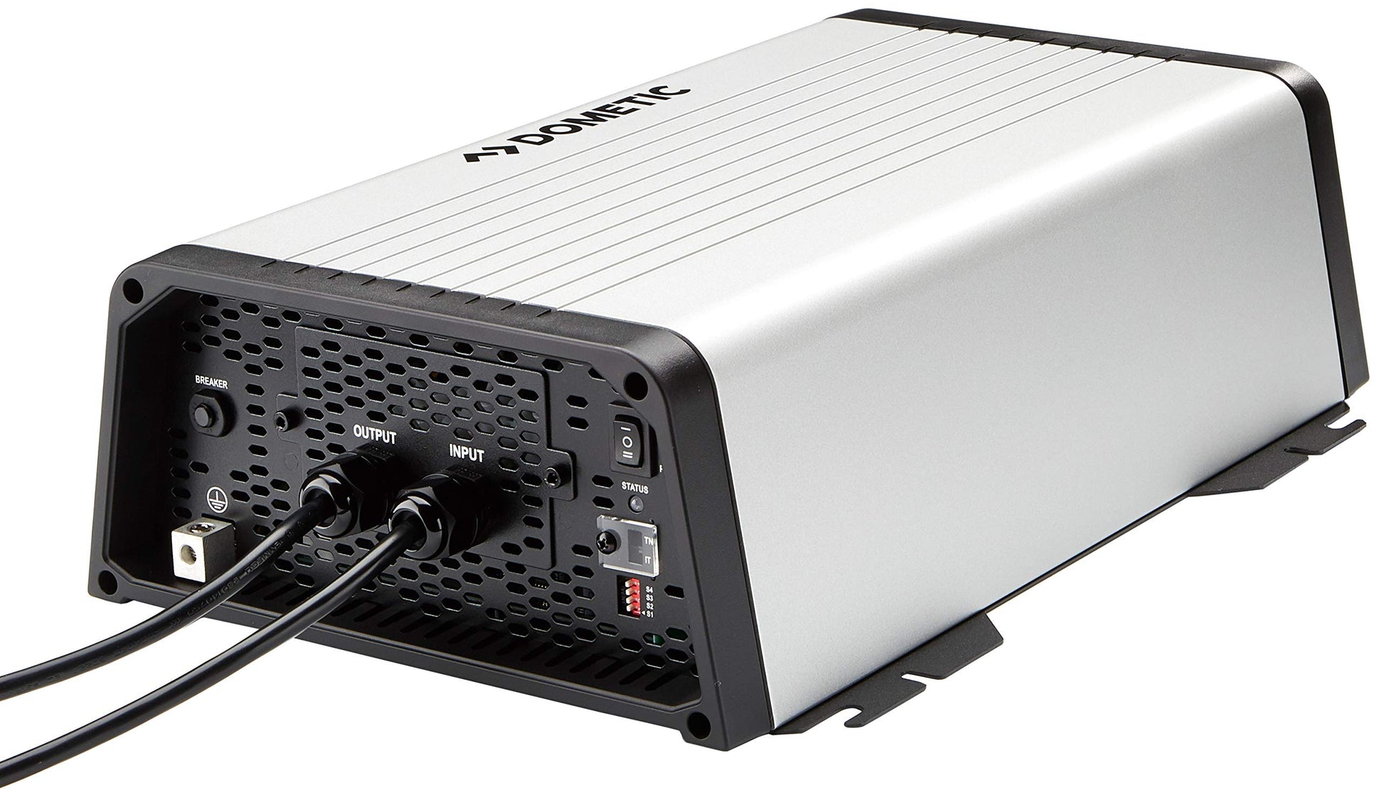 DOMETIC Sinepower DSP 1824T Sinus-Wechselrichter - 1800W 24V, schwarzer Quader. Wandelt 24V DC in 230V AC für Geräte.