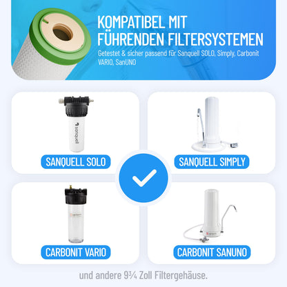 sanquell NPure Schadstoff-Wasserfilter SQ-720, gesinterte Aktivkohle