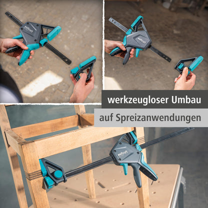 wolfcraft 2 Einhandzwingen PRO ERGO - 700 mm - 8677060
