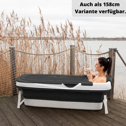 CRS Klappbadewanne für Erwachsene 138cm – Schwarz