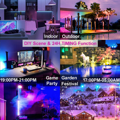 Smart RGB LED Strahler Aussen - 80W App Steuerung IP66