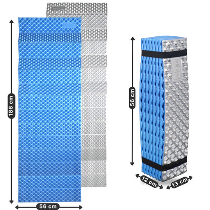 Alpteq SchlafPlatz Isomatte faltbar, IXPE-Schaumstoffmatte, blau