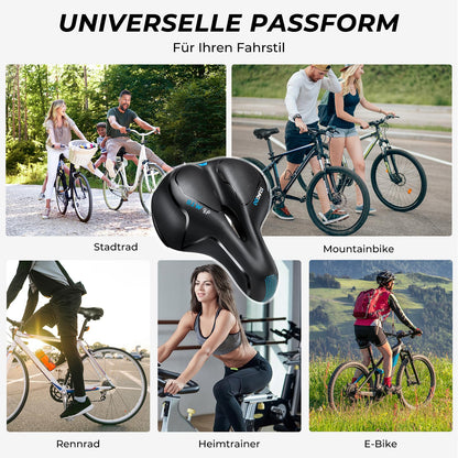 YOUNGDO Fahrradsattel Gel ergonomisch, breit und weich, wasserdicht