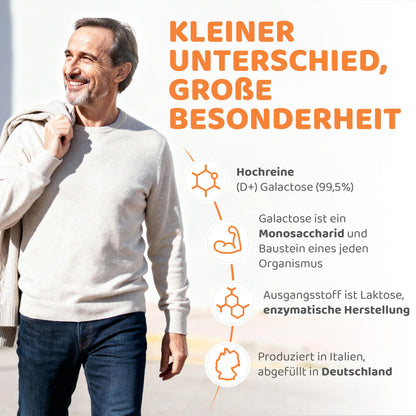 Vita World D(+) Galactose Pulver 500 g – hochreiner Einfachzucker