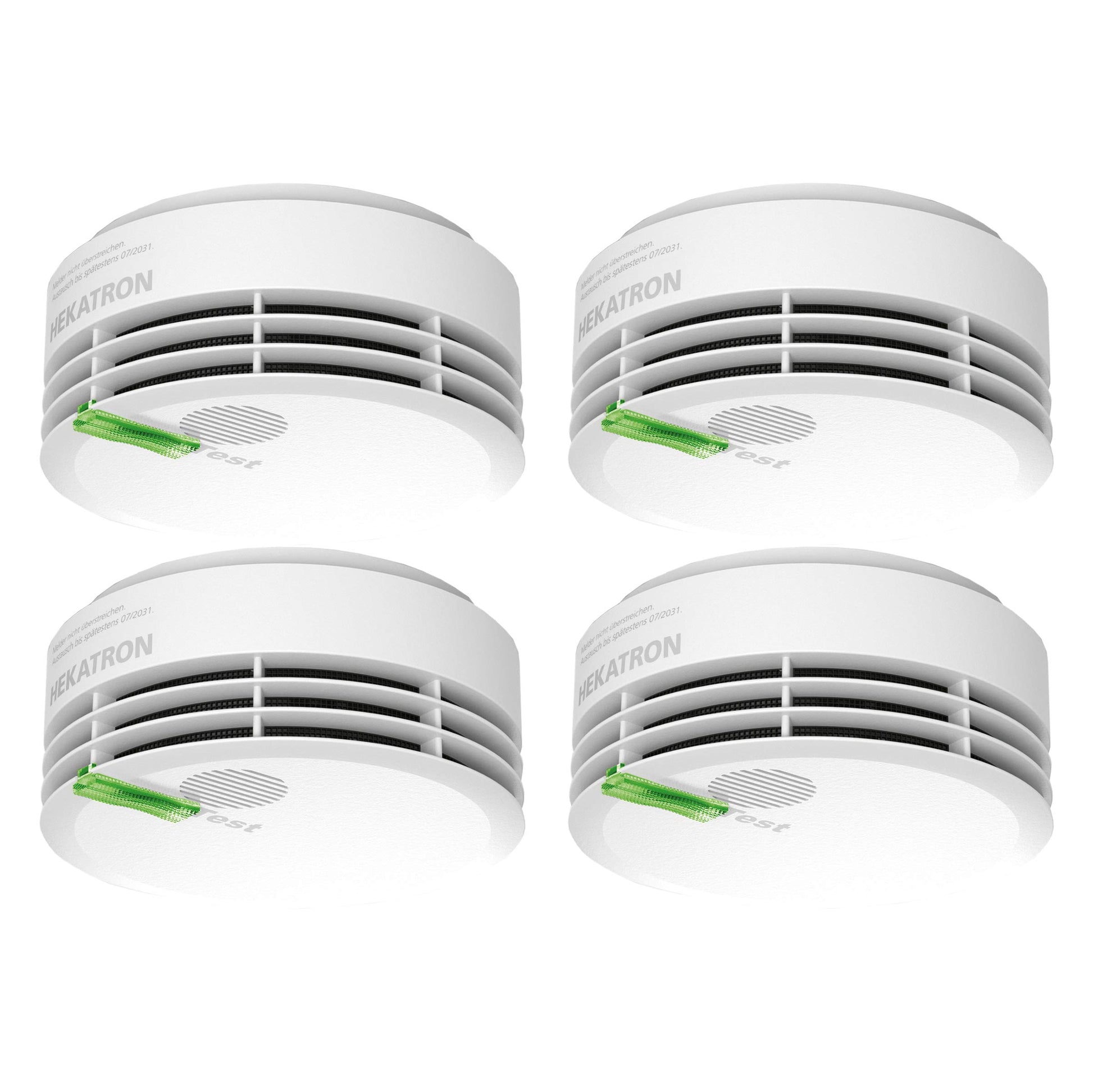 Hekatron Genius Plus Rauchmelder, 10 Jahre Batterie, 4er-Set