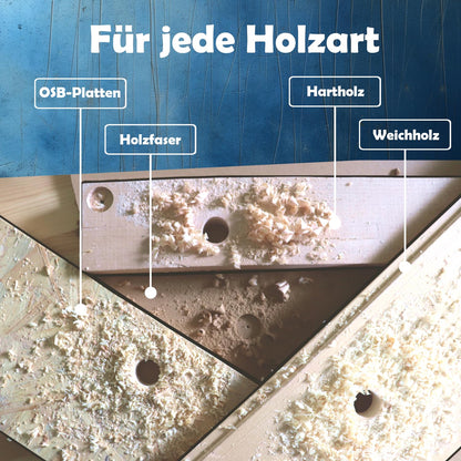AM-Zerspanungstechnik Schlangenbohrer Set Holz Ø6-18 mm, 6-teilig