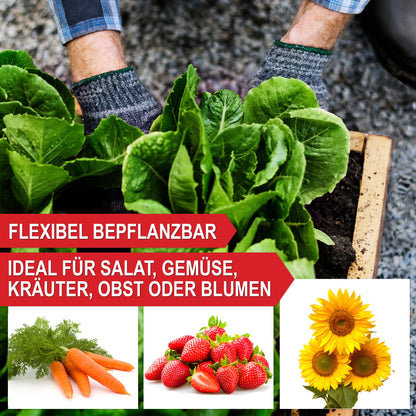Onbest Premium Hochbeet aus Holz mit Pflanzvlies, 3 Pflanzrahmen