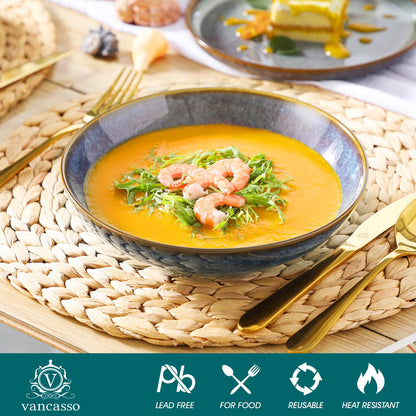 vancasso PLAYA Tafelservice 24tlg - Lavendelblau Reaktive Glasur