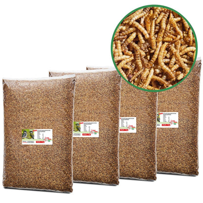 Pauls Mühle Mehlwürmer getrocknet Premium Tierfutter – 20 kg