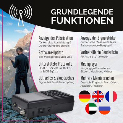 Summit SM 201HD Sat Finder – Satelliten-Messgerät für DVB-S/S2