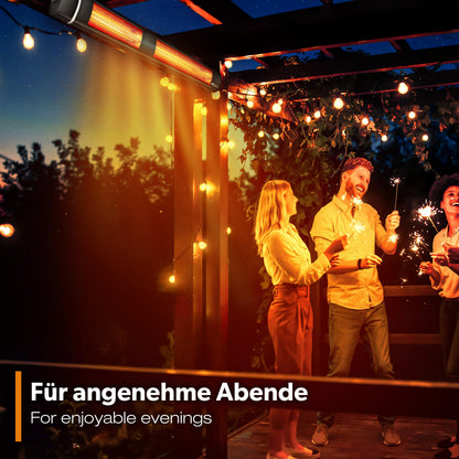 TRESKO Infrarotheizstrahler 3000 W mit Fernbedienung, 3 Heizstufen