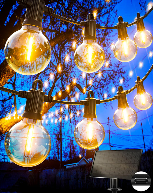 Zuske Solar-Lichterkette Aussen 15 m, 25+2 G40 LED warmweiss IP65