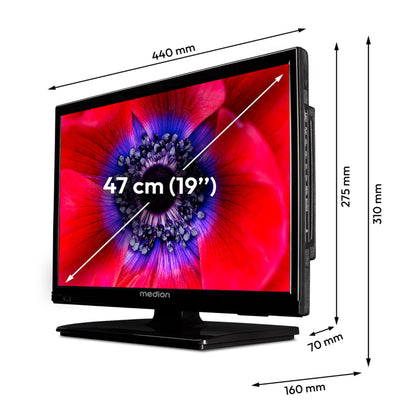 MEDION MD 819001 HD Fernseher 19 Zoll mit DVD-Player 12V
