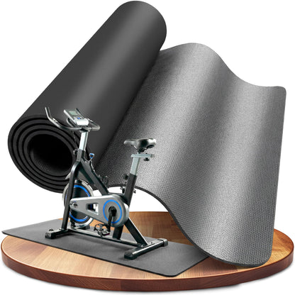 LILENO SPORTS Bodenschutzmatte Fitness 90x200 cm, 8 mm, rutschfest als Unterlage für Crosstrainer und Laufband