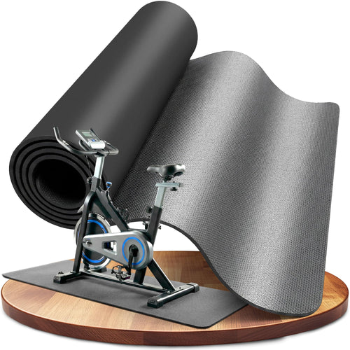 LILENO SPORTS Bodenschutzmatte Fitness 90x200 cm, 8 mm, rutschfest als Unterlage für Crosstrainer und Laufband