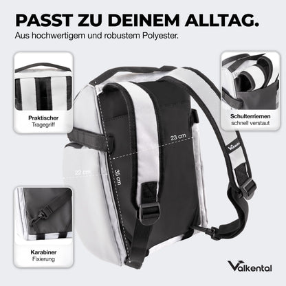 Valkental 3in1 Gepäckträgertasche mit Rucksackfunktion, 14 L