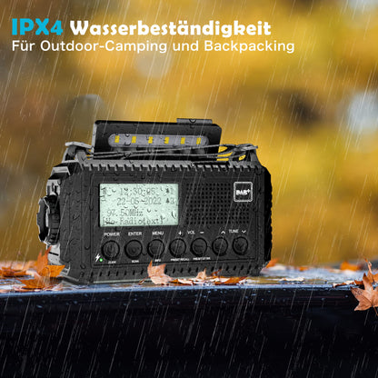 Mesqool Kurbelradio CR1009Pro DAB+ mit Solar und LED-Taschenlampe