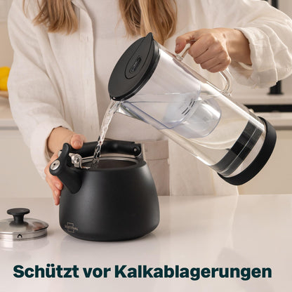 SILBERTHAL Wasser Filterkannen Set Glas 2.7 Liter inkl. 3 Filterkartuschen