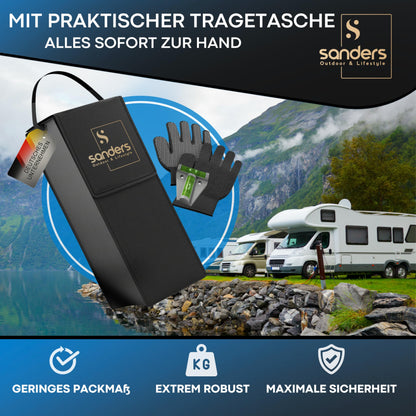 Sanders Robuste Auffahrkeile Wohnmobil mit Stopper - 2er Set