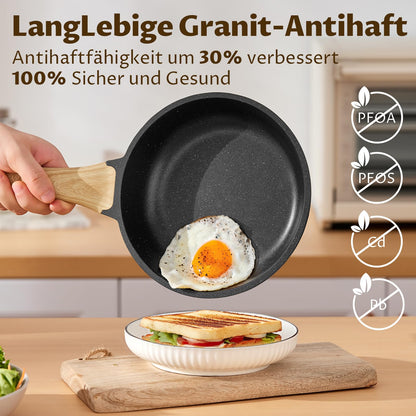 BLAZANT Granit Antihaft Induktions Töpfe und Pfannen Set 10-tlg.