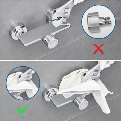 Auralum Badewannenarmatur Wasserfall mit Handbrause - Chrom