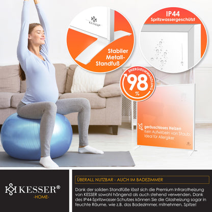 KESSER Infrarotheizung Heizpaneel - 350W Stand/Wand