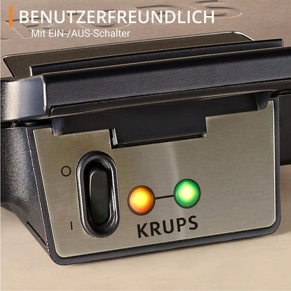 Krups FDK Iconic Waffeleisen - Schwarz/Edelstahl FDK261