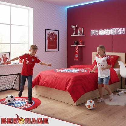 FC Bayern München Bettwäsche 5 Sterne Rot 135x200 cm Baumwolle