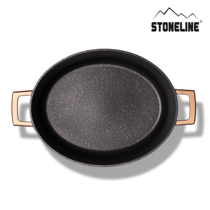 STONELINE Cocotte Aluguss Bräter Induktion – 32 cm Roségold