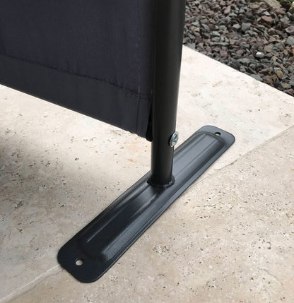 QUICK STAR Paravent 4-teilig 165 x 220 cm Raumteiler Sichtschutz Grau