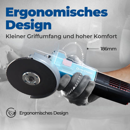 DongCheng Winkelschleifer DSM10-125, 1100 W, 125 mm, mit 6 Scheiben
