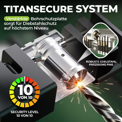 TITANLOCK Faltschloss Fahrradschloss ART-zertifiziert 100 cm