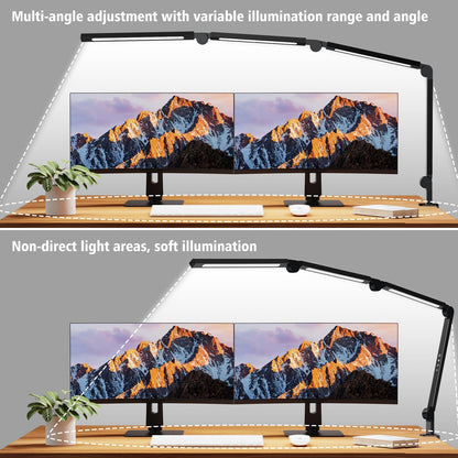 AILBTON LED Schreibtischlampe mit Clip, 3 Lichtquellen, dimmbar
