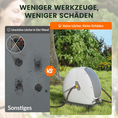 Giraffe Tools Schlauchtrommel NW25 ausziehbar, 25 m, Bodenmontage
