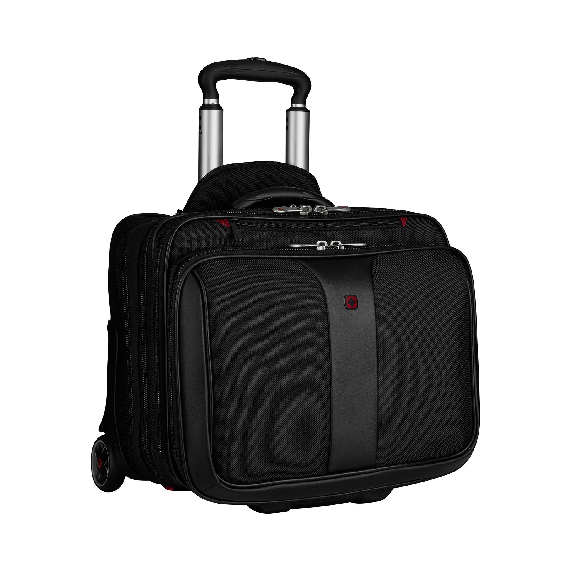 WENGER Patriot Laptop-Aktenkoffer auf Rollen 17 Zoll - Schwarz. Rechteckiger, schwarzer Trolley schützt 17-Zoll-Laptop und Dokumente mobil.