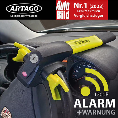 ARTAGO 870 Lenkradkralle mit Alarm 120dB – Diebstahlsicherung
