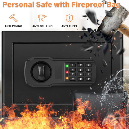 SecureSafe Heimtresor 25L Digital - Feuerfest Wasserdicht mit Alarm