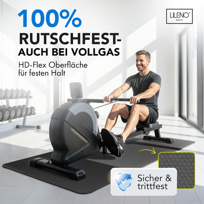 LILENO SPORTS Bodenschutzmatte Fitness 90x200 cm, 8 mm, rutschfest