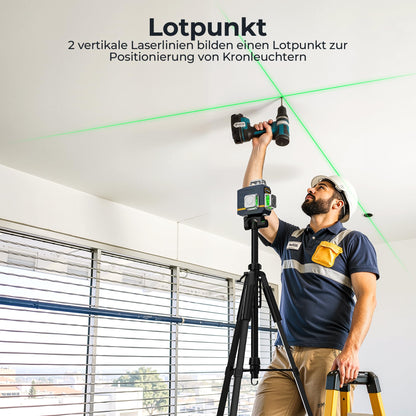 CIGMAN 3x360 grün Kreuzlinienlaser Baulaser - selbstnivellierend