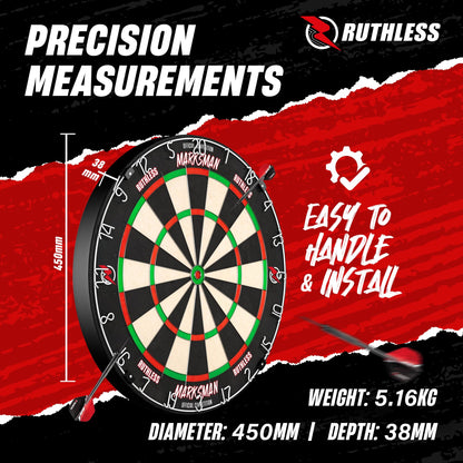 Ruthless Marksman Dartscheibe aus Sisal für Steeldarts, DB072