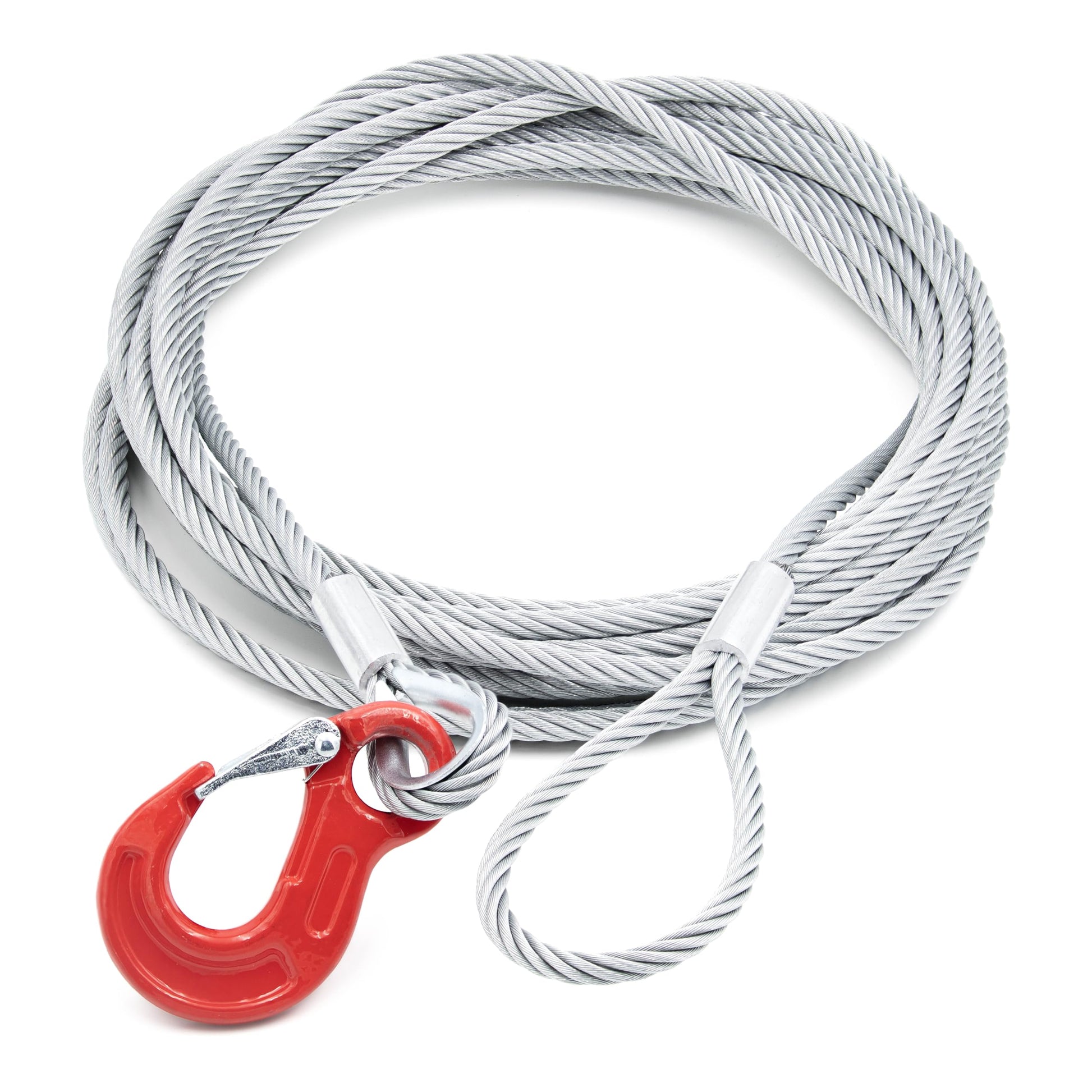 ALFA LOGISTIK Anschlagseil Stahl 12mm 8m mit Haken und Öse: Stahlseil zum Anschlagen und Heben von Lasten.