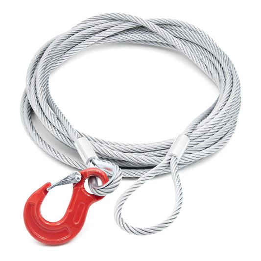 ALFA LOGISTIK Anschlagseil Stahl 12mm 8m mit Haken und Öse: Stahlseil zum Anschlagen und Heben von Lasten.