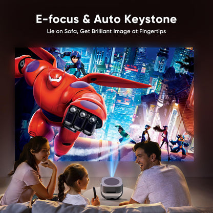 Built-in Apps Mini Beamer 1080P 4K Projektor - WiFi BT 270° drehbar