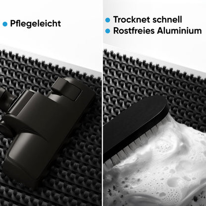 Alu Schmutzfangmatte Aussen Bürsten – Schwarz 50x80 cm