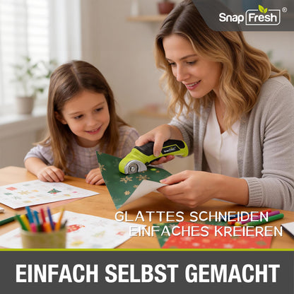 SnapFresh Elektrischer Kartonschneider 4V Akku-Rollschneider