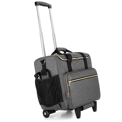 Luxja Lehrertasche Trolley – Laptoptasche mit Rollen Grau
